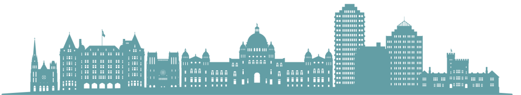 Silhouette image of Victoria skyline