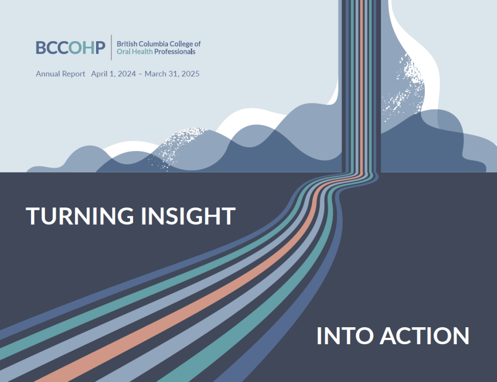 Cover for the BCCOHP 2024-25 annual report.
